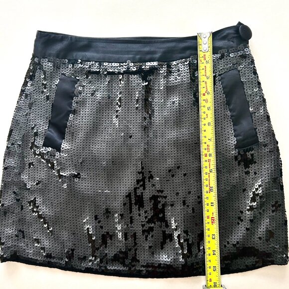 NOTICE by ASOS sequin black mini skirt with pockets - Picture 5 of 5